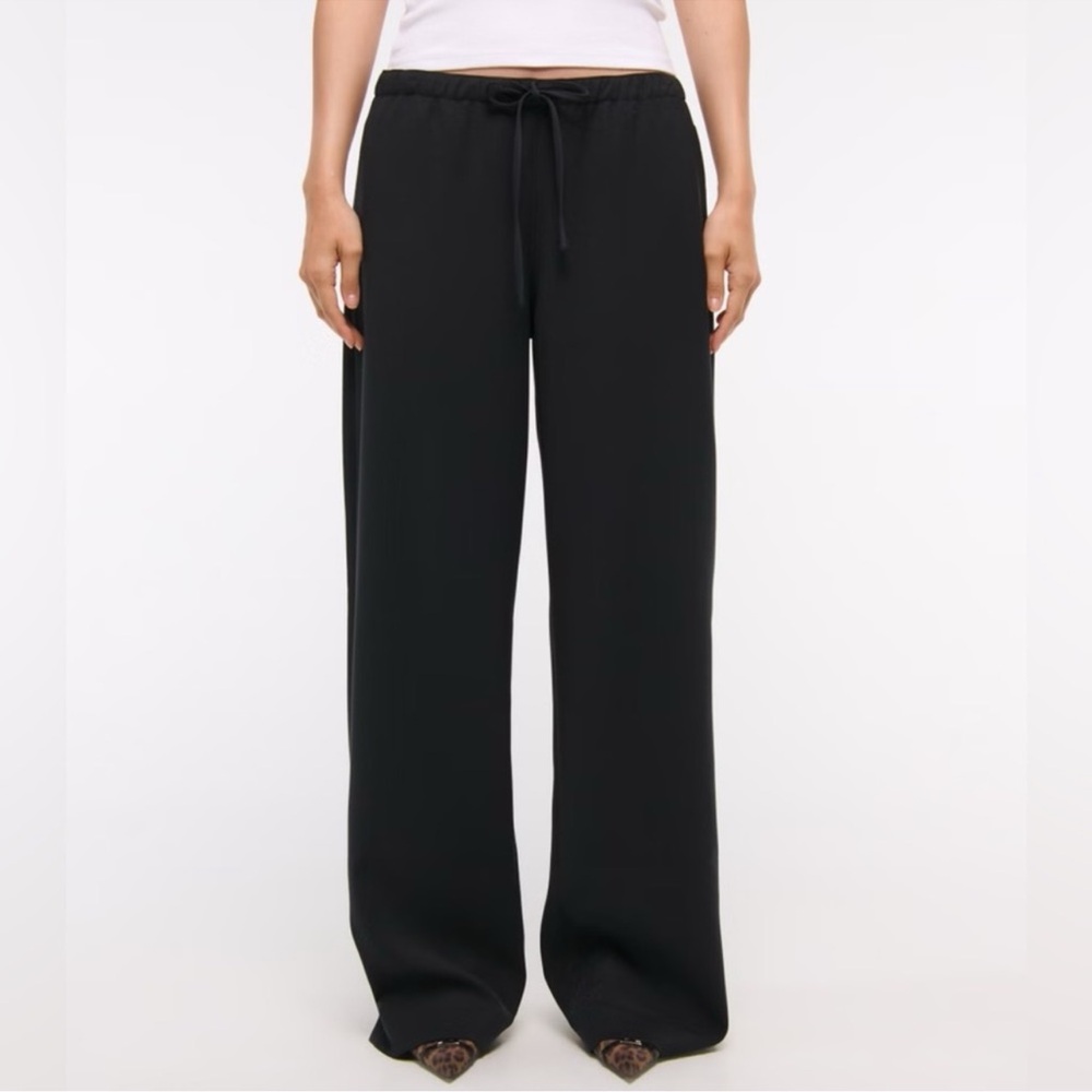 Abercrombie and Fitch Menswear Pull On Pant Black Drawstring Women’s XL Regular